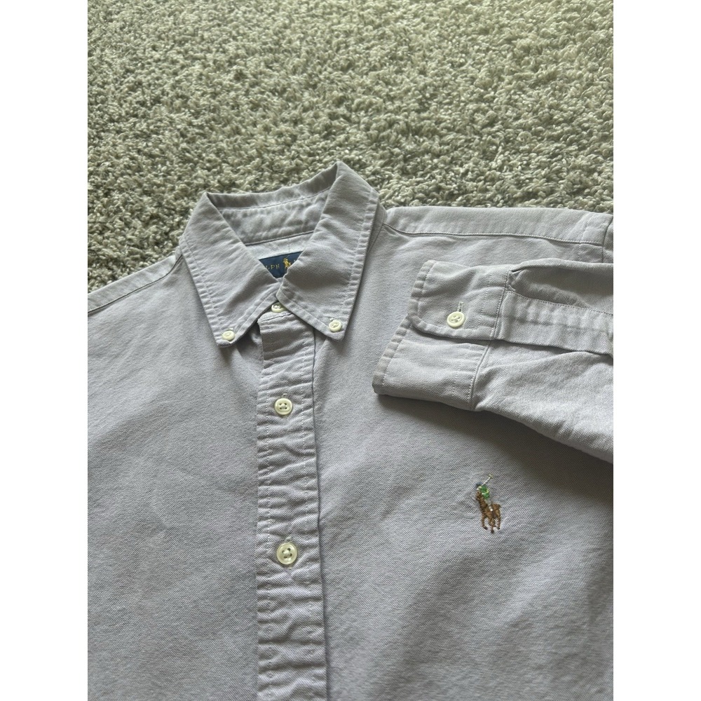 Ralph Lauren Men's Medium Light Purple Long Sleeve Button Down